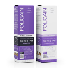 FOLIGAIN HAIR REGROWTH SHAMPOO For Women with 2% Trioxidil® (8oz) 236ml + FOLIGAIN HAIR RE by FOLIGAIN